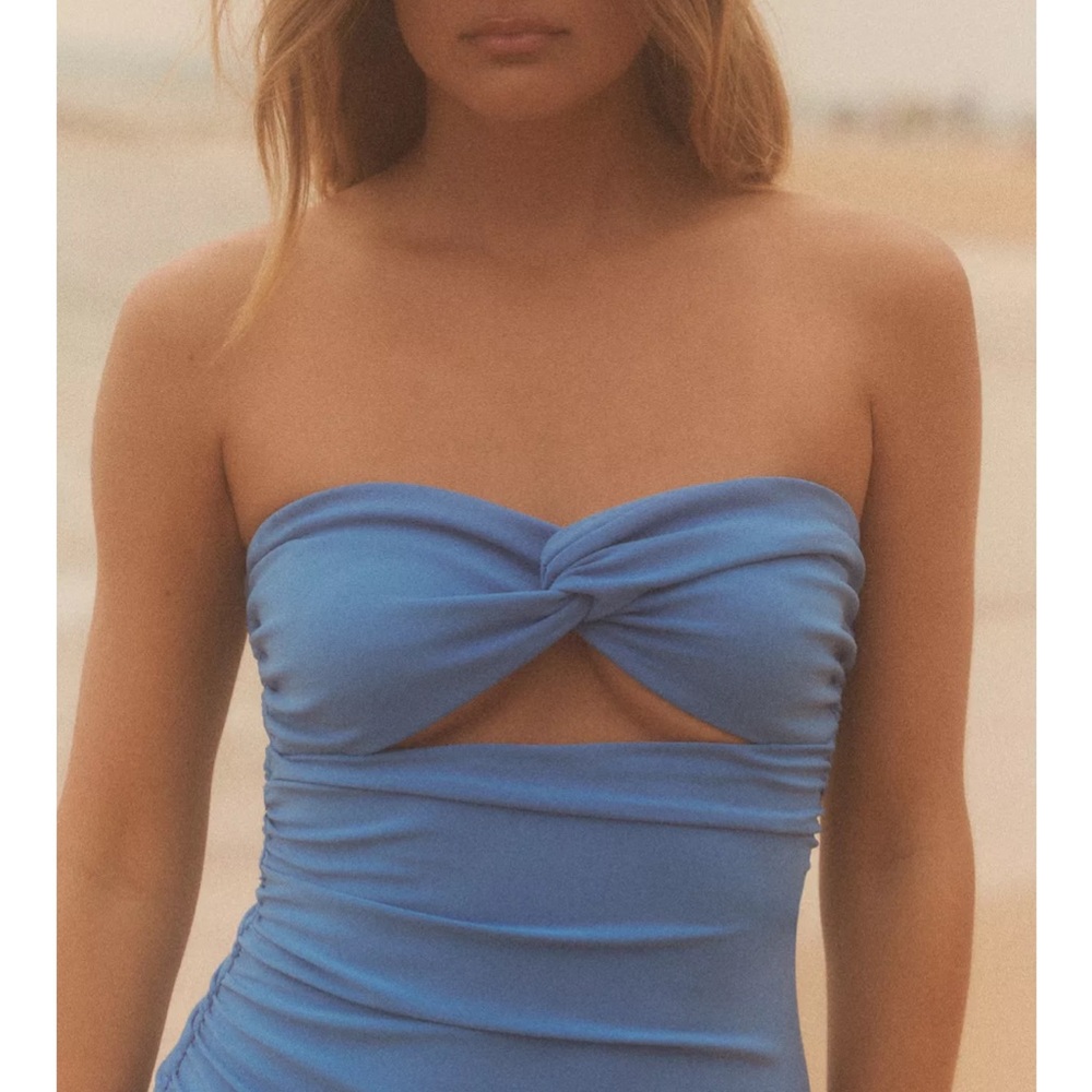 Zara NWT blue cutout maxi occasion dress - Picture 5 of 11